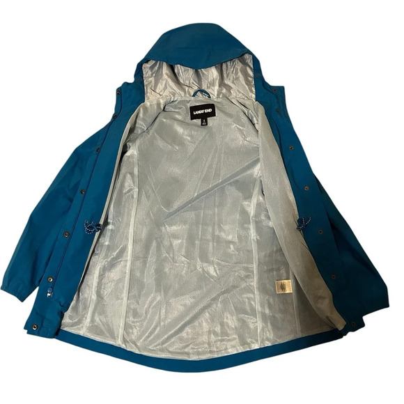 Lands End blue windbreaker jacket - Picture 5 of 8